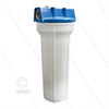 3/4" Filtergehäuse - 9" ohne Einsatz - Filtertasse weiß - max 8,6 bar - H=306mm - 2x 3/4"