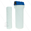 3/4" Filtergehäuse mit Filtereinsätze - Filtertasse weiß - 9" Baumwolle Einsatz - 20 mµ