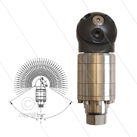A42-R2 - selbstdrehender Tankreiniger - 40 bis 140 Bar - 20 l/min - Ohne Düsen