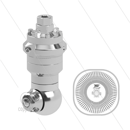 A50R-360°- selbstdrehender Tankreiniger - Edelstahl 303 - 30 bis 140 Bar - 40 bis 50 l/min