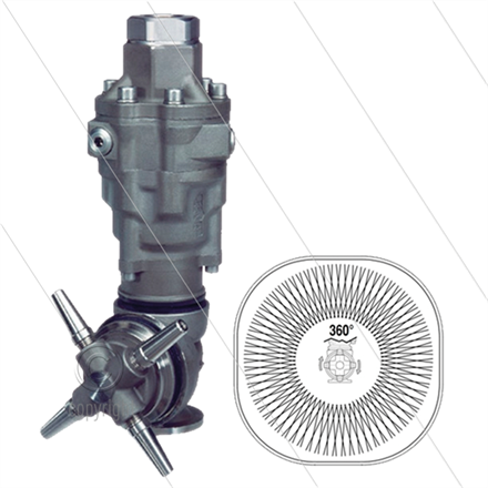 A80R2 - selbstdrehender Tankreiniger - Edelstahl 303 - 30 bis 140 Bar - 30 bis 40 l/min