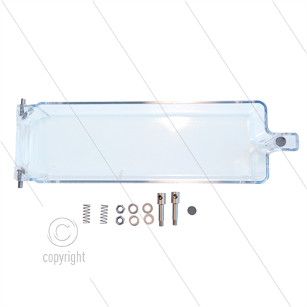 Abdeckkappe Münzeinwurf mit Magnet und gefederter Fixierung - LxBxH: 240x74x28mm