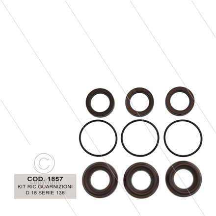 AR kit 1857 - Manschettensatz Ø18mm für 3 Plunger - Serie 228