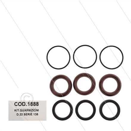 AR Kit 1888 - Manschettensatz Ø22mm für 3 Plunger - Serie 228