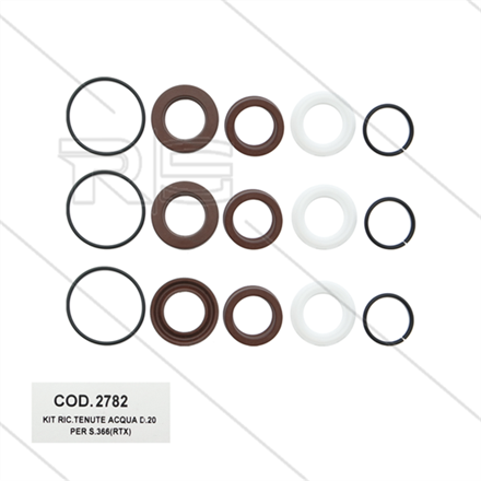 AR kit 2782 - Manschettensatz Ø20mm für 3 Plunger - Serie 194 + 402