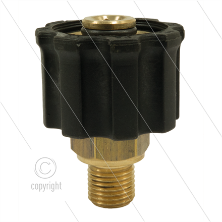AR1 - M22x1,5 - Handverschraubung - Messing - 250 Bar - Ø14mm - max 160°C - 1/4" AG