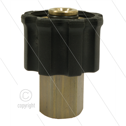 AR1 - M22x1,5 - Handverschraubung - Messing - 250 Bar - Ø14mm - max 160°C - 1/4" IG