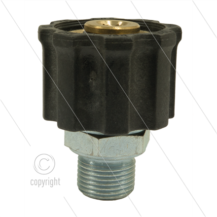 AR1 - M22x1,5 - Handverschraubung - Messing - 250 Bar - Ø15mm - max 160°C - 3/8" AG