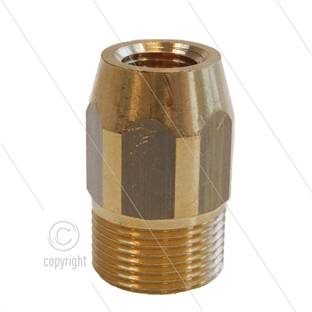 AR3 - M22x1,5 - Gegennippel - Messing - 250 Bar - Ø14mm - mit Innensechskant für Kränzle