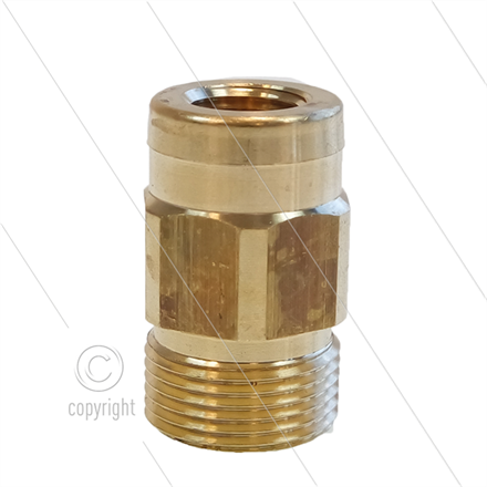 AR4 - M22x1,5 - Gegennippel - Messing - 250 Bar - Ø14mm - mit Innensechskant für Kränzle