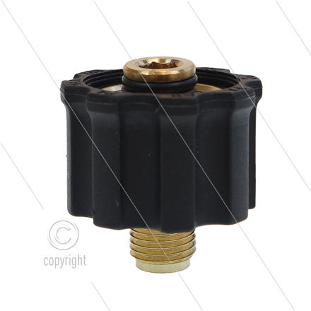 AR5 - M22 x 1,5 - Handverschraubung - Messing - 250 Bar - Ø14mm - drehbar unter Druck