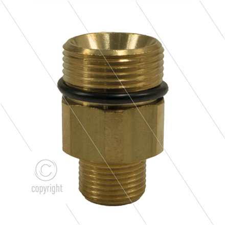 AR8 - M24x1,5 - Gegennippel - Messing - 350 Bar - Ø14mm - max 160°C - 3/8" AG