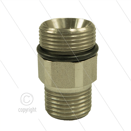 AR9 - M24x1.5 - Gegennippel - 600 Bar - Edelstahl - Ø15mm - max 160°C - 1/2" AG