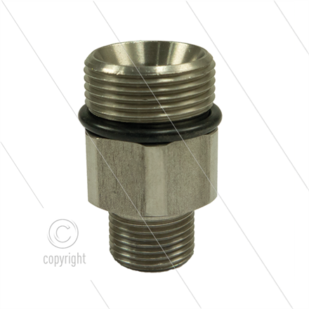 AR9 - M24x1.5 - Gegennippel - 600 Bar - Edelstahl - Ø15mm - max 160°C - 3/8" AG