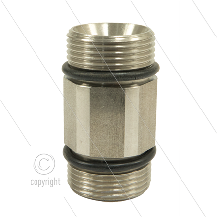 AR9 - M24x1.5 - Gegennippel - 600 Bar - Edelstahl - Ø15mm - max 160°C - M24x1,5 AG