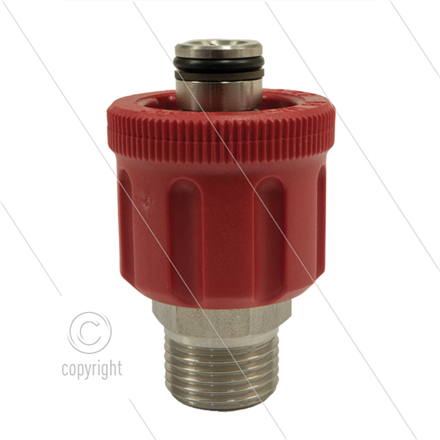 AR9 - M24x1.5 - Handverschraubung - Edelstahl - 600 Bar - Ø15mm - max 160°C - 1/4" AG
