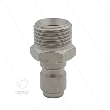 ARS250 - Nippel - Stahl - 250 Bar - Ø14,9mm - max 90°C - 1/2" AG
