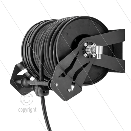 Automatik Schlauchaufroller Hybrid - Nylon / Stahl pulverbeschichtet schwarz - 30m - max
