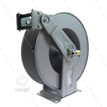 Automatischer Schlauchaufroller - Schlaucheinlauffenster einstellbar - Stahl lackiert - 15