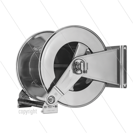 Automatischer Schlauchaufroller - Schlaucheinlauffenster einstellbar - VA - 18m - 100 Bar