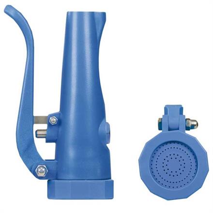 Brausekopf 1/2"IG blau Max. 8 bar / 60°C  Ergonomische geformte Brause.