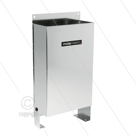 Bürstenkasten Edelstahl - Boden oder Wandmontage mit Überlau