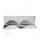Bürstenwandhalter - Edelstahl - Abmessung HxBxT: 90 x 250 x 100mm