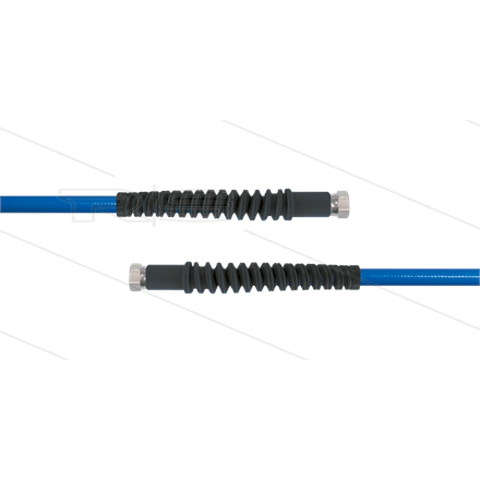 Carwash Titan-Slide Schlauch blau DN06 - 4,0m - 2x 3/8" DKR - 2x SKS schwarz - 300 Bar