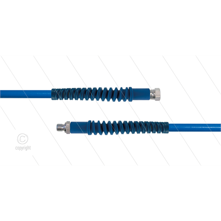 Carwash Titan-Slide Schlauch blau DN06 - 4,5m - 1/4" DKR x 1/4" AGR - 2x SKS - 300 Bar