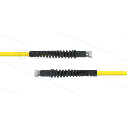 Carwash Titan-Slide Schlauch gelb DN06 - 4,3m - 2x 1/4" DKR - 2x SKS schwarz - 300 Bar