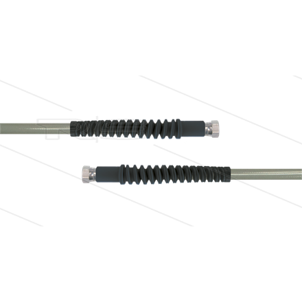 Carwash Titan-Slide Schlauch grau DN06 - 4,3m - 2 x 1/4" DKR - 2x SKS schwarz - 300 Bar