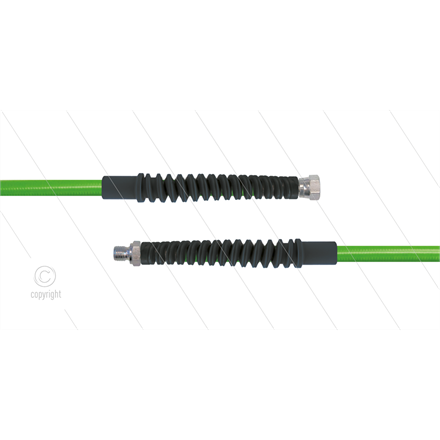 Carwash Titan-Slide Schlauch grün DN06 - 4,0m - 1/4" DKR x 3/8"AGR - 2x SKS schwarz