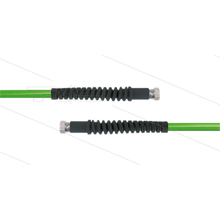 Carwash Titan-Slide Schlauch grün DN06 - 4,5m - 2 x 3/8" DKR - 2x SKS schwarz - 300 Bar