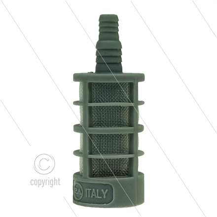 Chemiefilter Kunststoff mit Messinggewicht und Rückschlagven