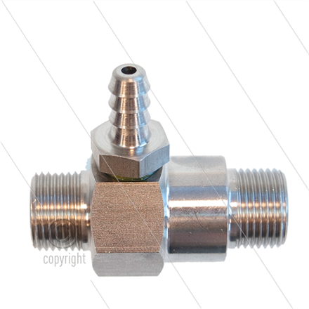 Chemieinjektor - Edelstahl - Ø2.1mm (120) - 350 Bar - 30 l/min - max 90°C - 2 x 3/8" AG