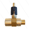 Chemieinjektor - Messing - Einstelbar - Ø2.1mm (120) - 280 Bar - 30 l/min - max 90°C - 3/8
