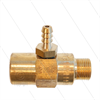 Chemieinjektor - Messing - Ø2.1mm (120) - 280 Bar - 30 l/min - max 90°C - 3/8" IG x 3/8" A