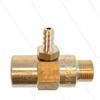 Chemieinjektor - Messing - Ø2.3mm (150) - 280 Bar - 30 l/min - max 90°C - 3/8" IG x 3/8" A