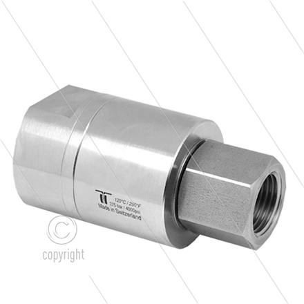 DGE Drehgelenk - einfach gelagert - 2 x 1/2" IG - 275 Bar - NW13 - 30 U/min - max 120°C