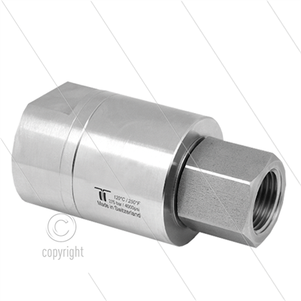 DGE Drehgelenk - einfach gelagert - 2 x 1" IG - 200 Bar - NW24 - 30 U/min - max 120°C