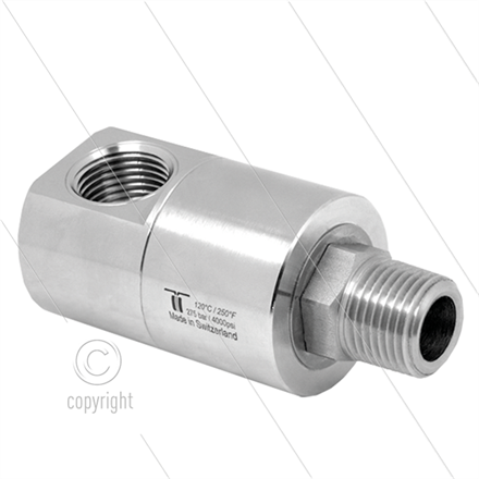 DGE Winkeldrehgelenk - einfach gelagert - 1" IG BSP x 1" AG BSPT konisches Gewinde