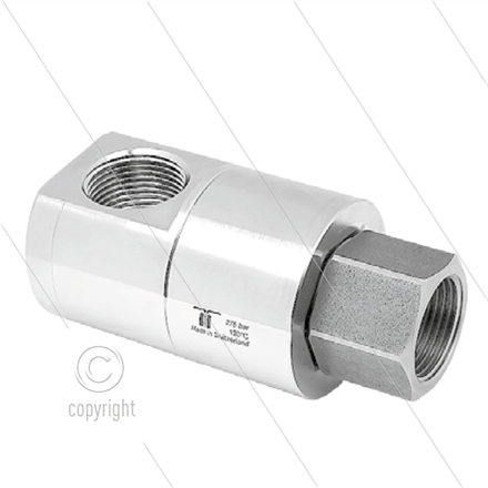 DGEIV Winkeldrehgelenk - FKM dichtung - dreifach gelagert - 2 x 1/2" IG - 350 Bar - NW13