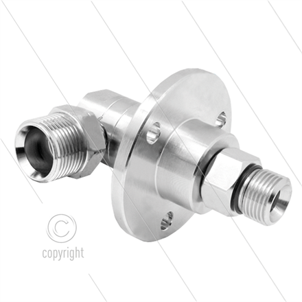 DGF Winkeldrehgelenk - Dreifach gelagert - Flansch - M21x1,5 AG x 3/8" AG - 275 Bar - NW6