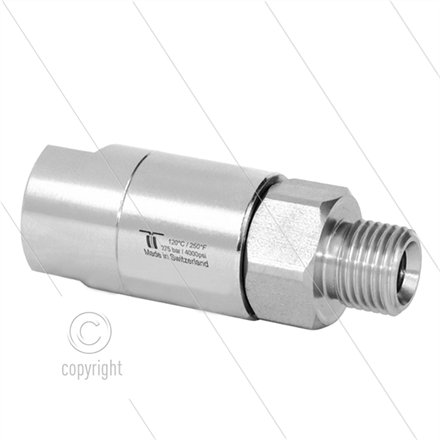 DGS Drehgelenk - zweifach gelagert - 1/4" IG x 3/8" AG - 275 Bar - NW6 - 30 U/min