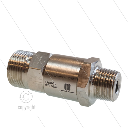 DGV Drehgelenk - einfach gelagert - 3/8" AG x M22x1,5 AG - 275 Bar - NW6 - 30 U/min