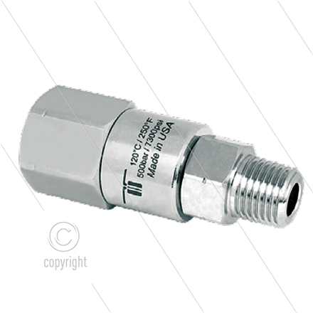 DGVI Drehgelenk - einfach gelagert - 1/4" IG x 3/8" AG - 500 Bar - NW6 - 30 U/min