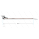 DKPbl - Deckenkreisel mit LED - L=1900mm - Anschluss Ein 1/4" IG x Aus 1/4" IG