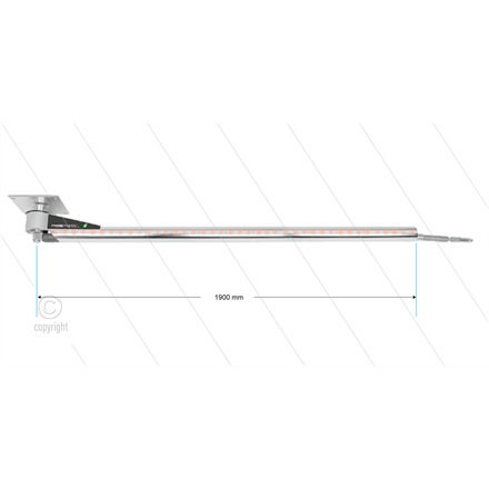 DKPbl - Deckenkreisel mit LED - L=1900mm - Anschluss Ein 1/4" IG x Aus 1/4" IG