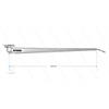 DKR - Deckenkreisel in Wabenform - L=1600mm - Anschluss Ein:1/4" IG x Aus:1/4" AG