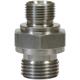 Doppelnippel 1/2"AG : 3/4"AG Edelstahl 400 bar Länge: 43 mm. Max. 150 °C